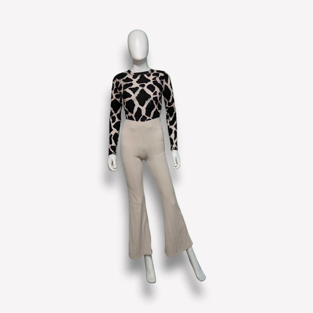 Elodie Ribbed Stretch Pants, S